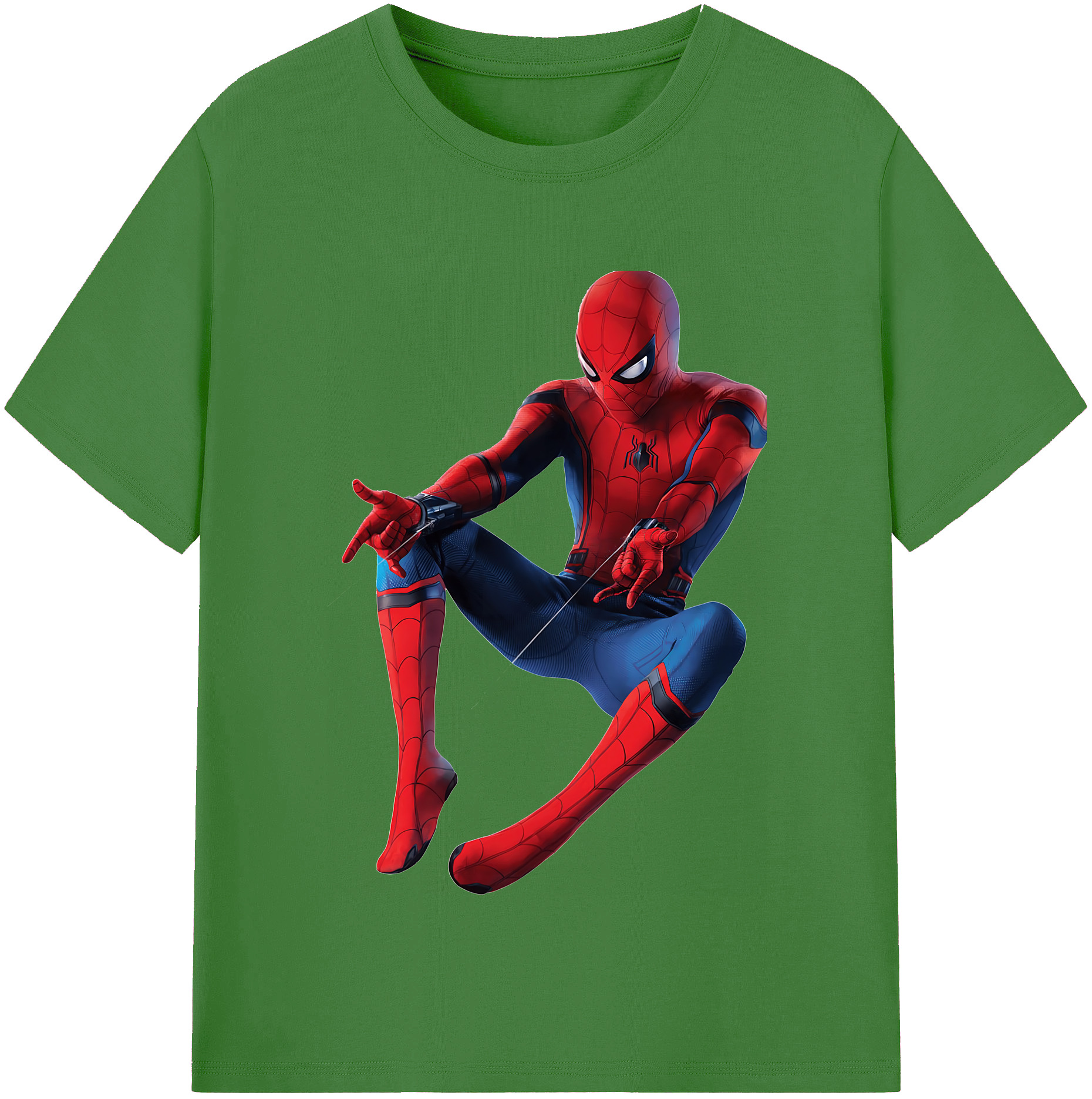 （画像用） Spider Man スパイダーマン レディースカジュアルプリントTシャツ（綿100％）